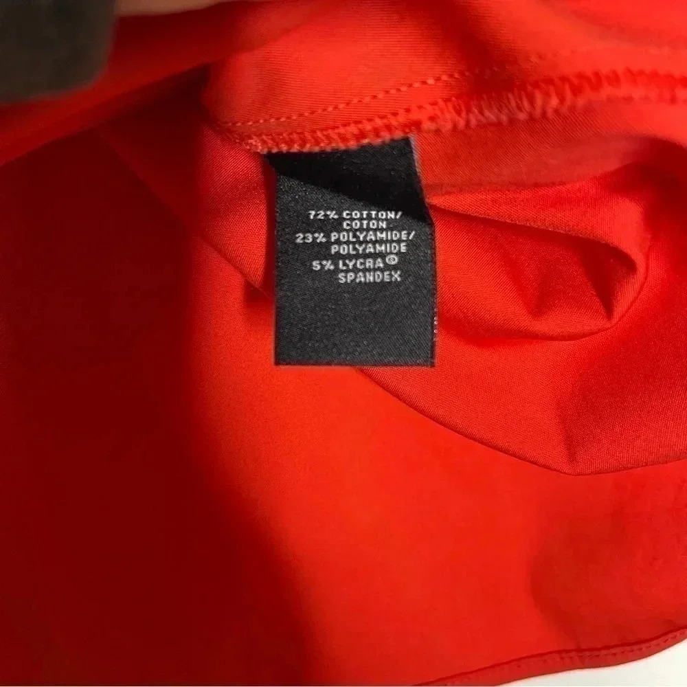 Lafayette 148 New York Womens Cotton Collared Hidden Placket Shirt Red Size 10 - Picture 3 of 7